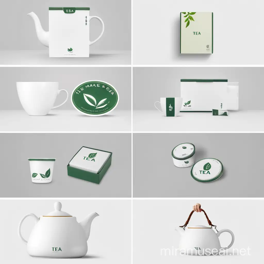 让他们变得更像和茶叶有关的文创产品一点，不改变图片中的茶叶logo