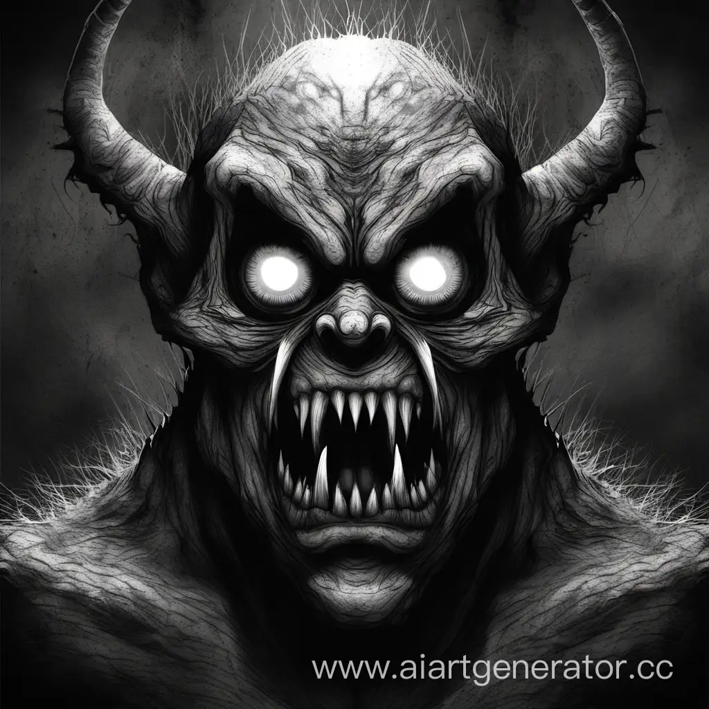 Frightening-Monster-Face-Emerging-from-Darkness
