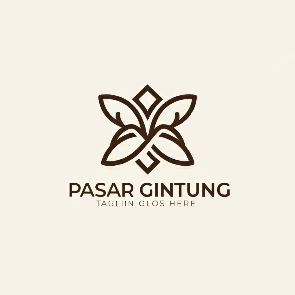 a logo design,with the text "PASAR GINTUNG", main symbol:a beautiful orchid,Minimalistic,be used in Retail industry,clear background