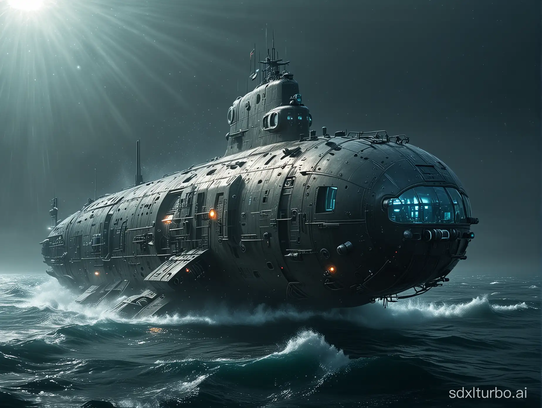 Futuristic-Submarine-Exploring-Alien-Depths