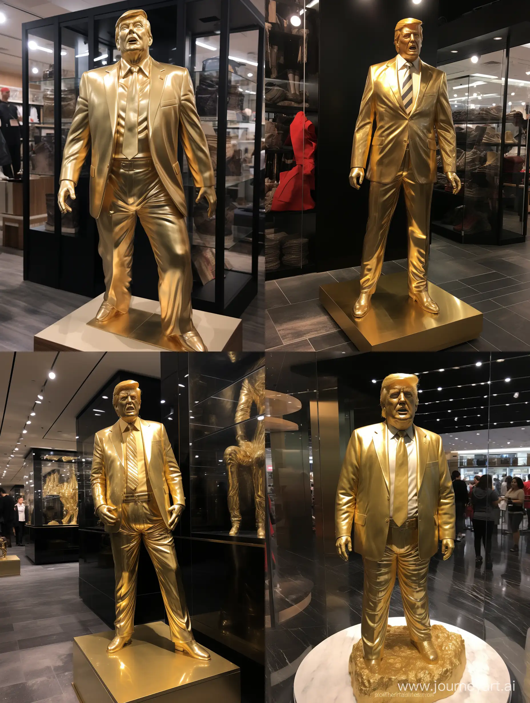 Trump gold statue
