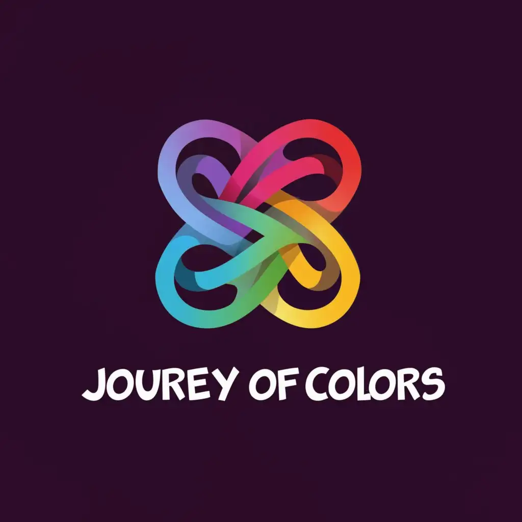 a logo design,with the text "Journey of Colors", main symbol:Colors,complex,clear background