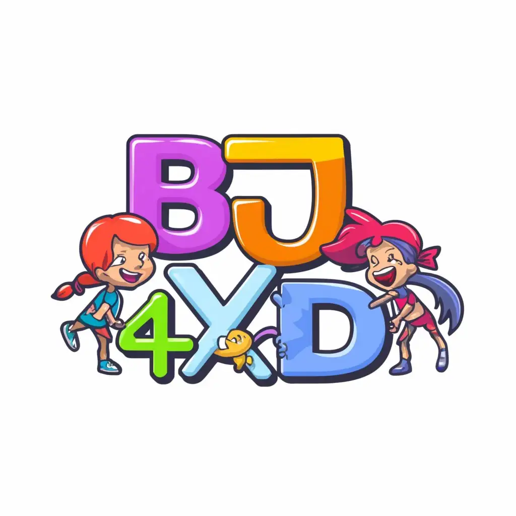 LOGO-Design-For-BJ4XD-Girls-Chat-with-Boys-in-a-Clear-and-Moderate-Style