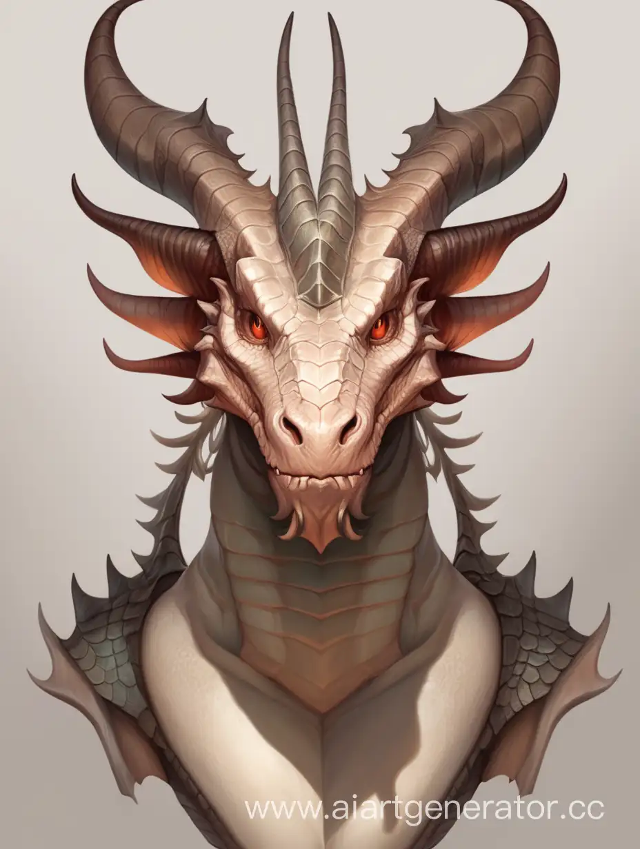 Majestic-Humanoid-Dragon-with-Four-Large-Horns-Gazing-Intently