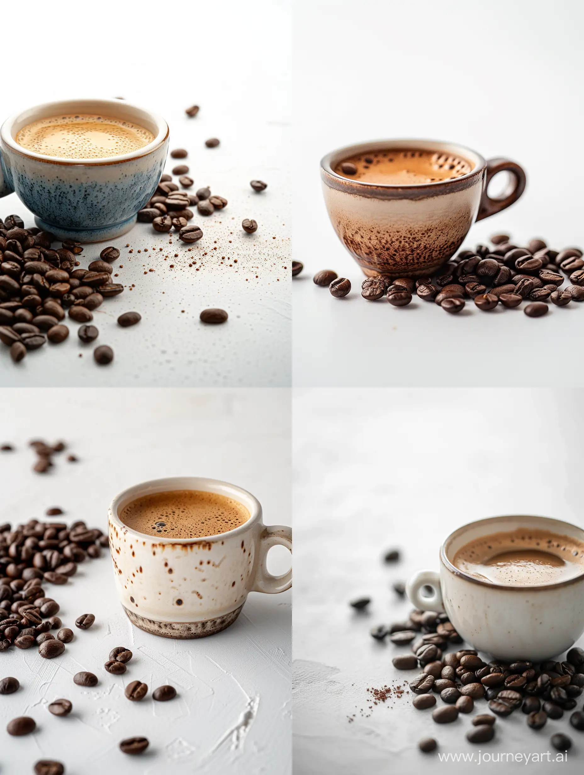 Coffee-Cup-and-Beans-on-White-Background-HighQuality-Canon-EOS-R6-Mark-II-Photo