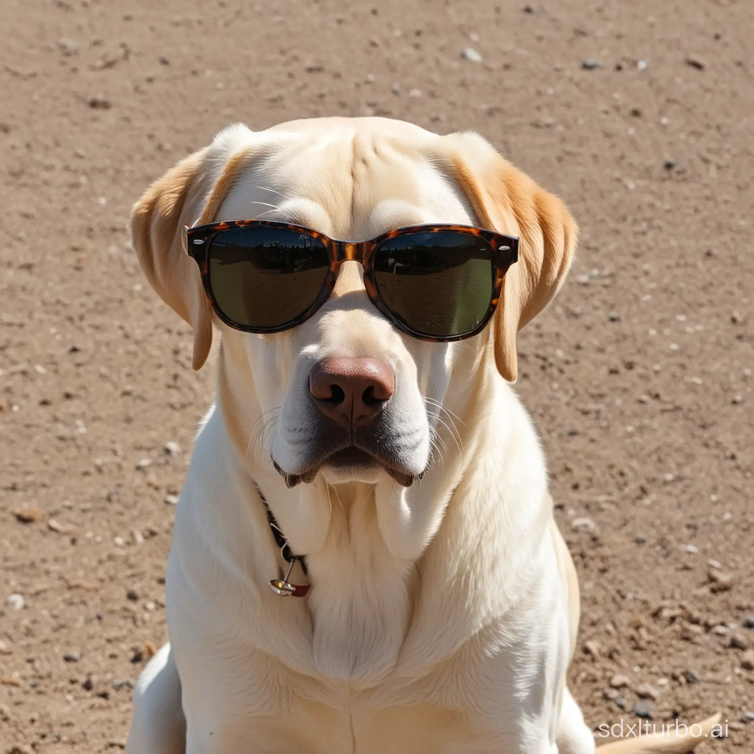 labrador in sunglasses