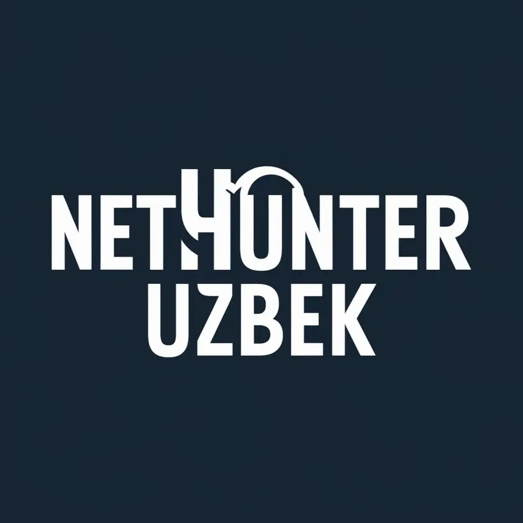 logo, anonymous, with the text "Nethunter Uzbek", typography, be used in Internet industry
