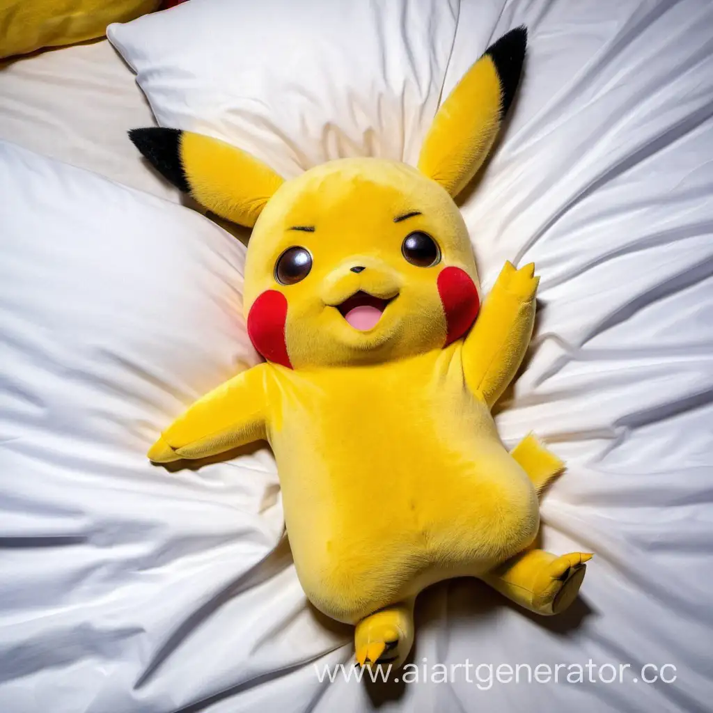 Adorable-Pikachu-Sleeping-Peacefully-on-a-Soft-Bed