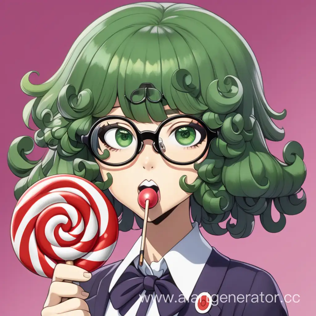 Sassy-Tatsumaki-Flaunting-Glasses-and-Savoring-a-Lollipop
