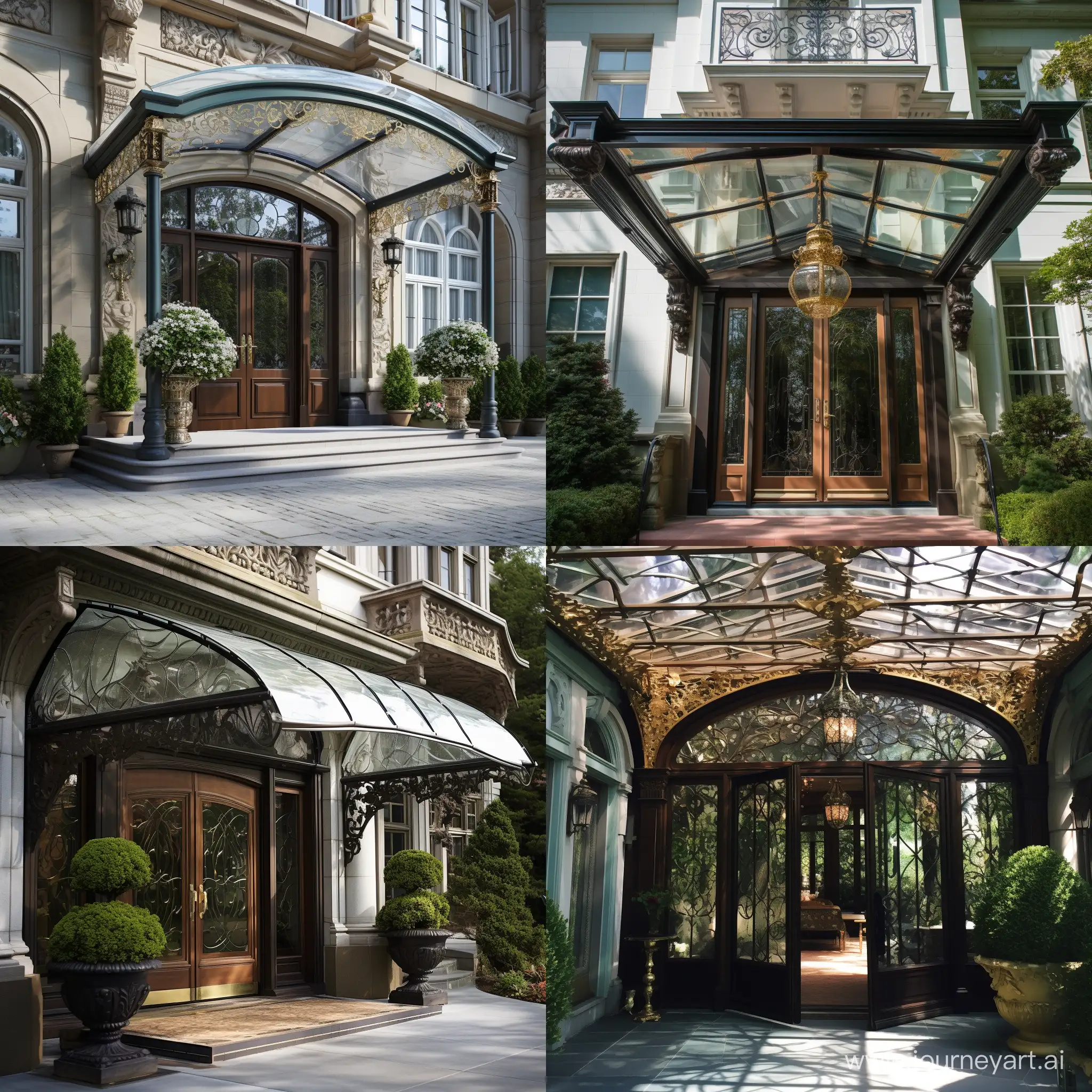 Luxurious-Mansion-Entrance-with-Elegant-Glass-Canopy