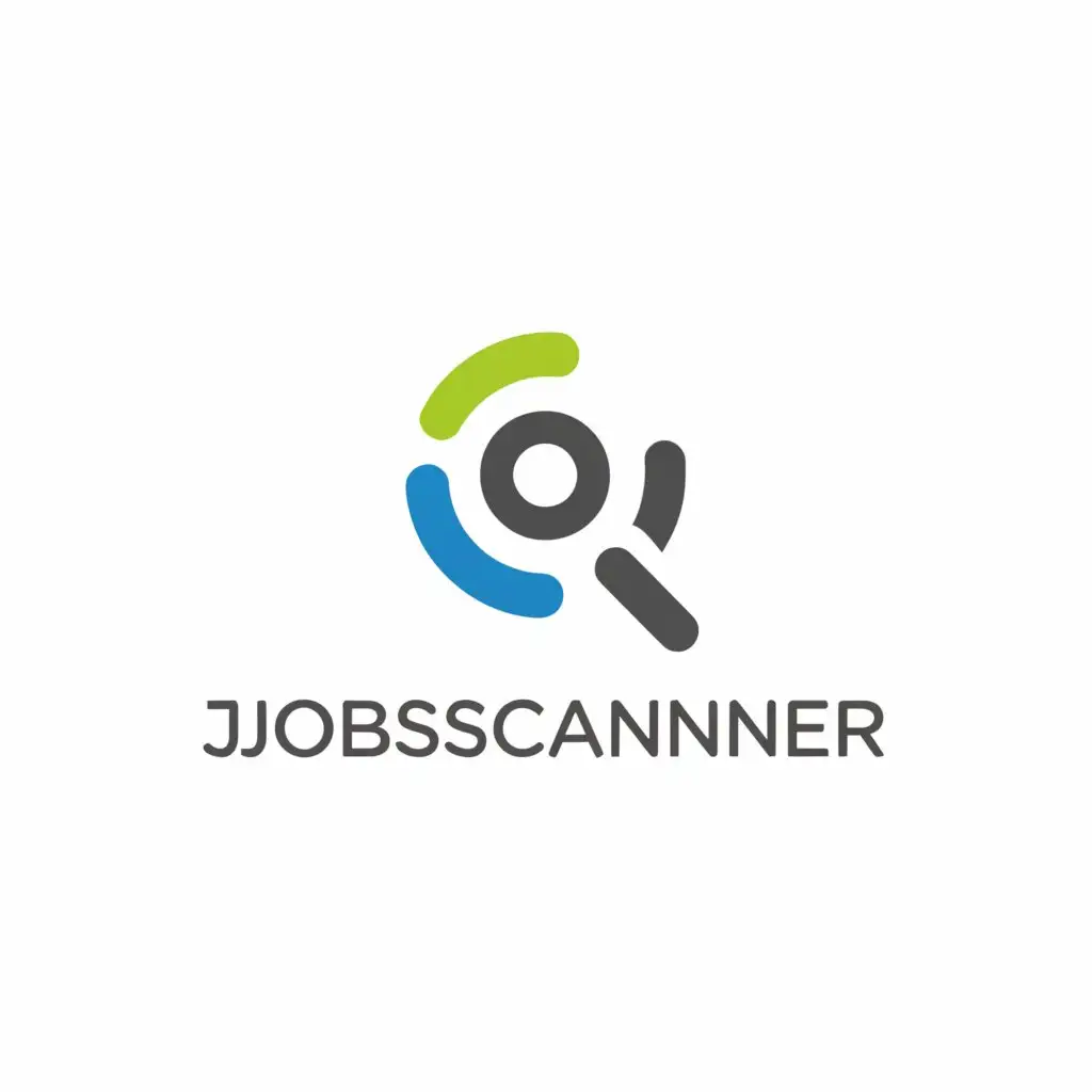 a logo design,with the text "Jobscanner", main symbol:Search or Scanning job,Moderate,clear background