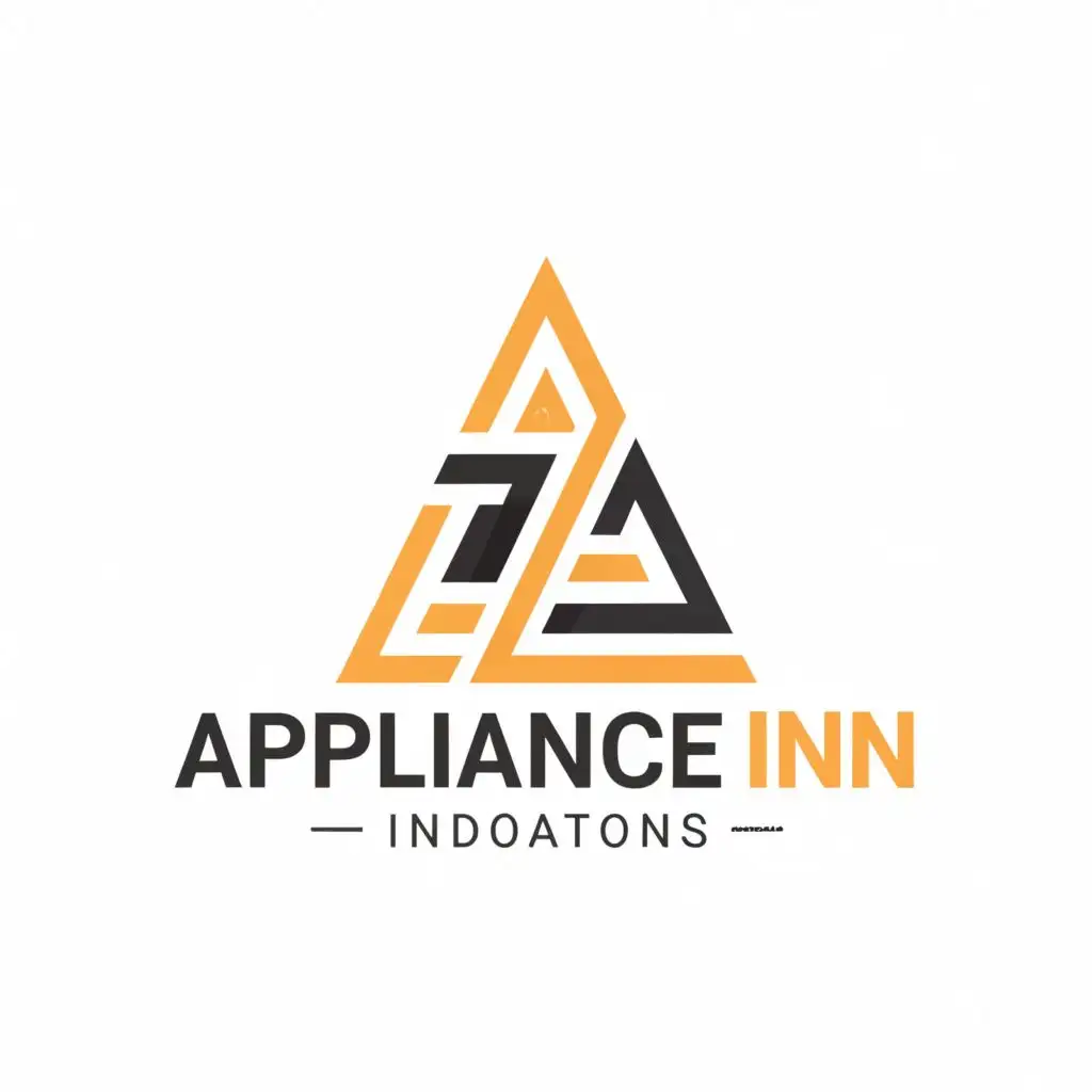 a logo design,with the text "ApplianceINN", main symbol:a triangle,Moderate,be used in Retail industry,clear background