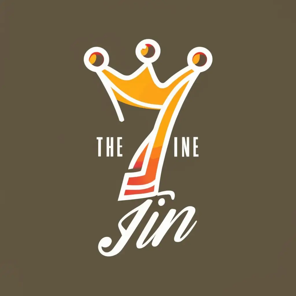 logo, Crown, with the text "7JN", typography, be used in Entertainment industry