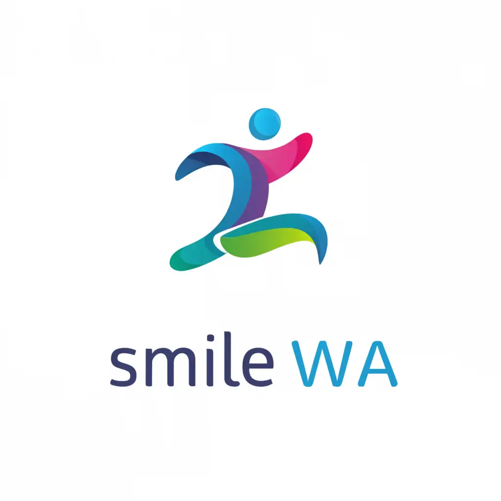 a logo design,with the text "smile wa", main symbol:sports, pastel color, white background,Minimalistic,be used in Sports Fitness industry,clear background