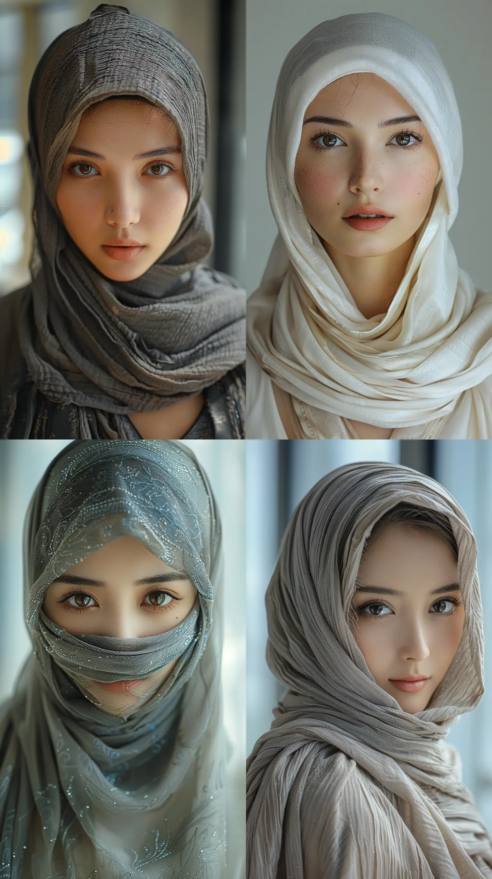 日本美女 japanese muslim woman, wearing & covered with hijab --s 750 --ar 9:16