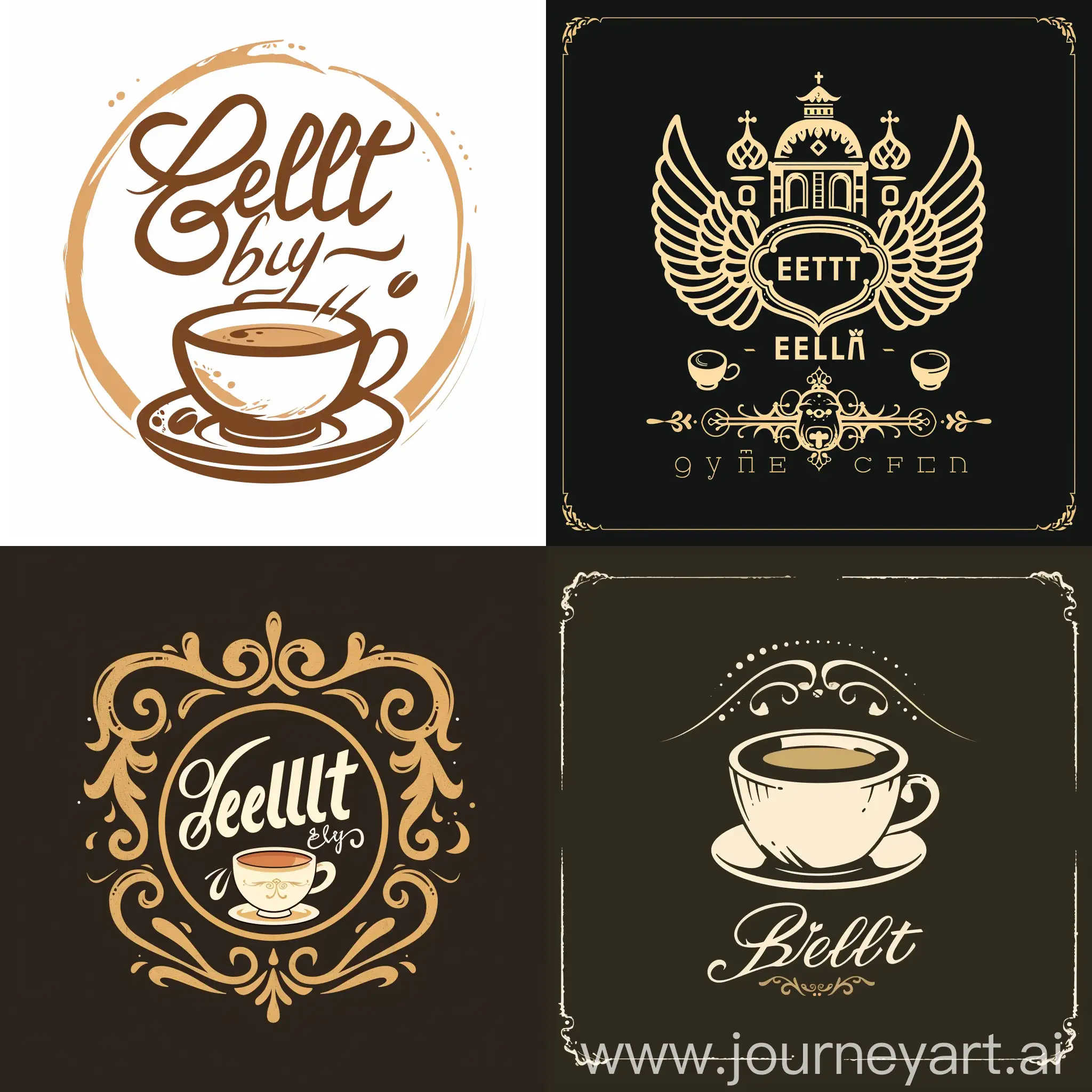 Create a logo for coffee-shop named "Спэшелти by СПб" in Saint-Petersburg style.