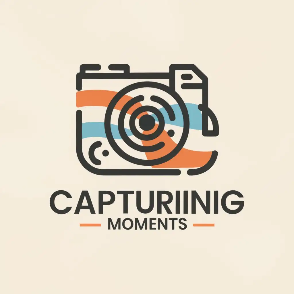 a logo design,with the text "Capturing Moments", main symbol:Camera,Moderate,be used in Retail industry,clear background
