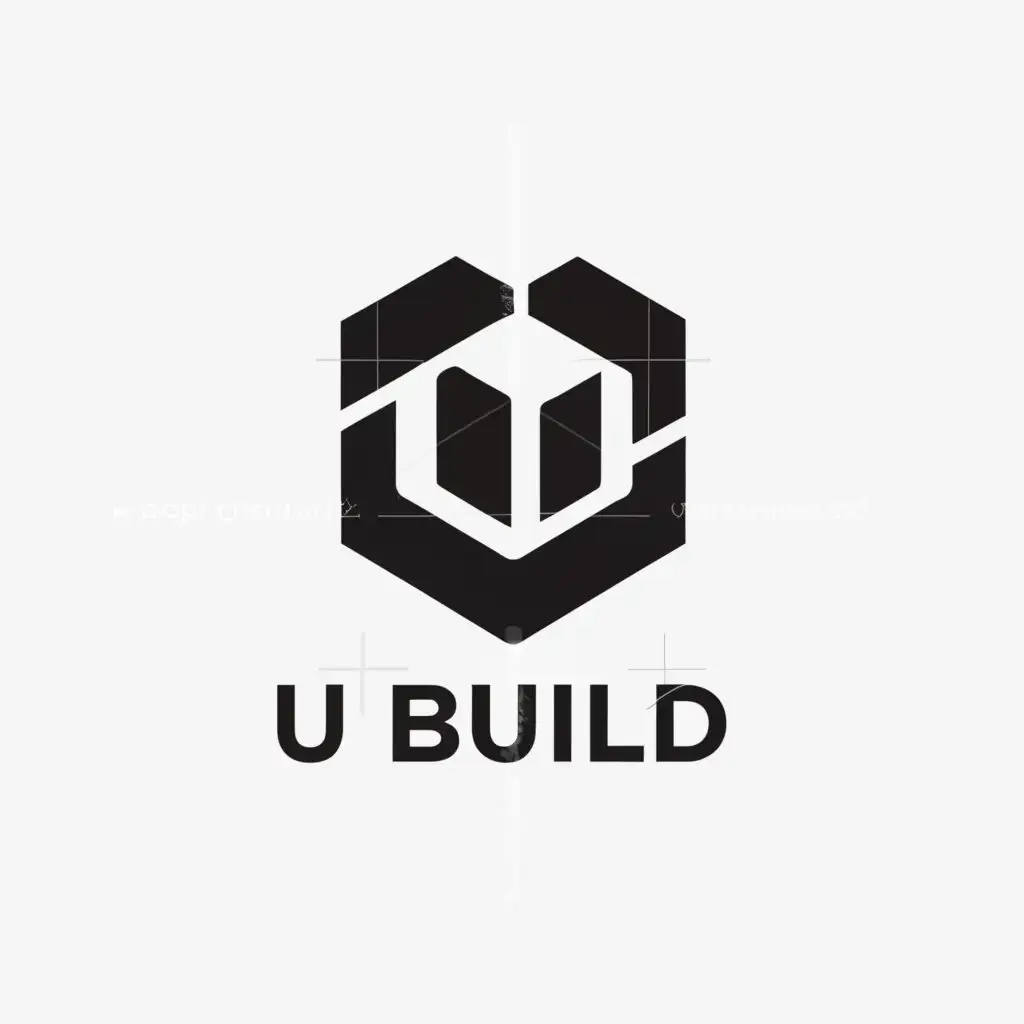 a logo design,with the text "U BUILD", main symbol:GEOMETRIES,complex,be used in Legal industry,clear background