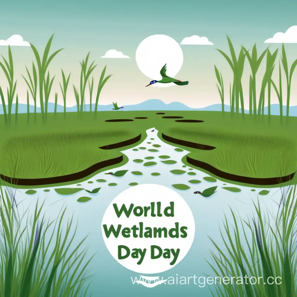 Всемирный день водно-болотных угодий, открытка