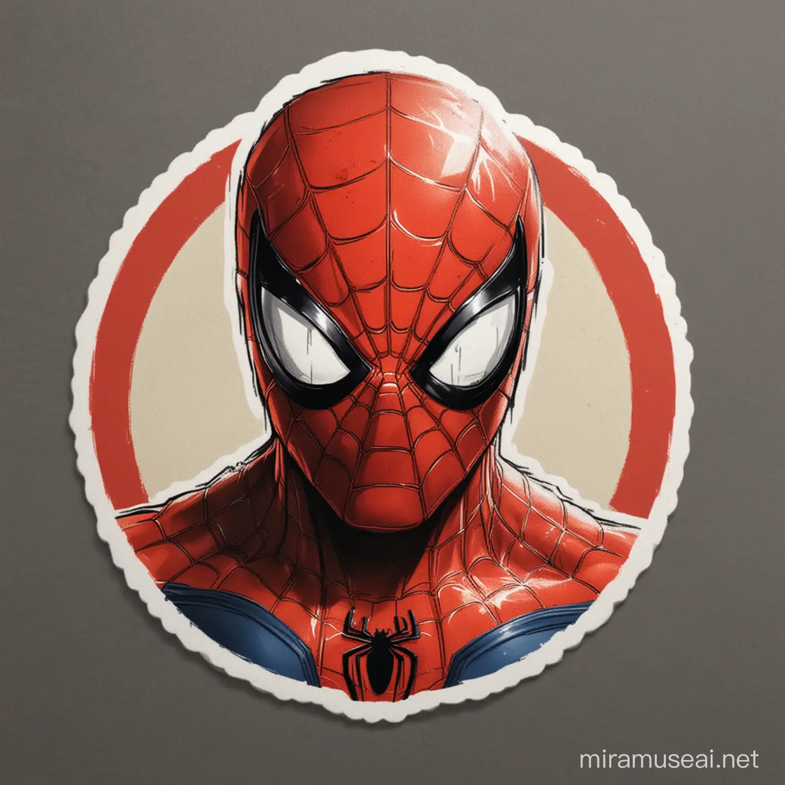 generate a sticker type image of spiderman