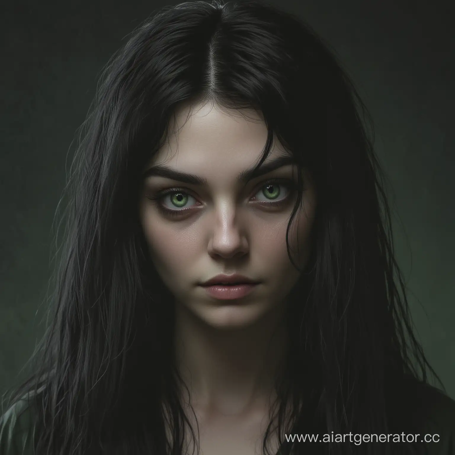 Mysterious-WitchGirl-with-Green-Eyes-and-Black-Hair-Portrait