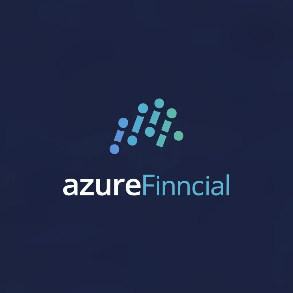 a logo design,with the text "Azure Financial", main symbol:Create a clean and professional logo for "Azure Financial," using White, Black, and Azure colors. Incorporate symbols of finance, like graphs or charts, and ensure the typography is modern and easy to read. The logo should reflect trustworthiness and expertise in pensions, investments, mortgages, and financial protection.,Moderate,be used in Finance industry,clear background
