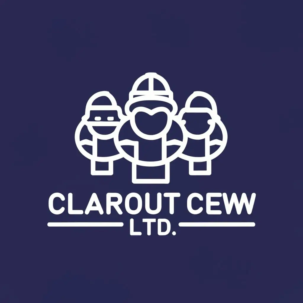 a logo design,with the text "Clearout crew ", main symbol:Ltd.,Moderate,clear background