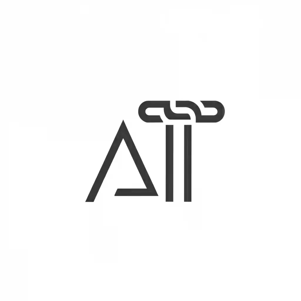 a logo design,with the text "AI", main symbol:Pneumatics,Minimalistic,clear background