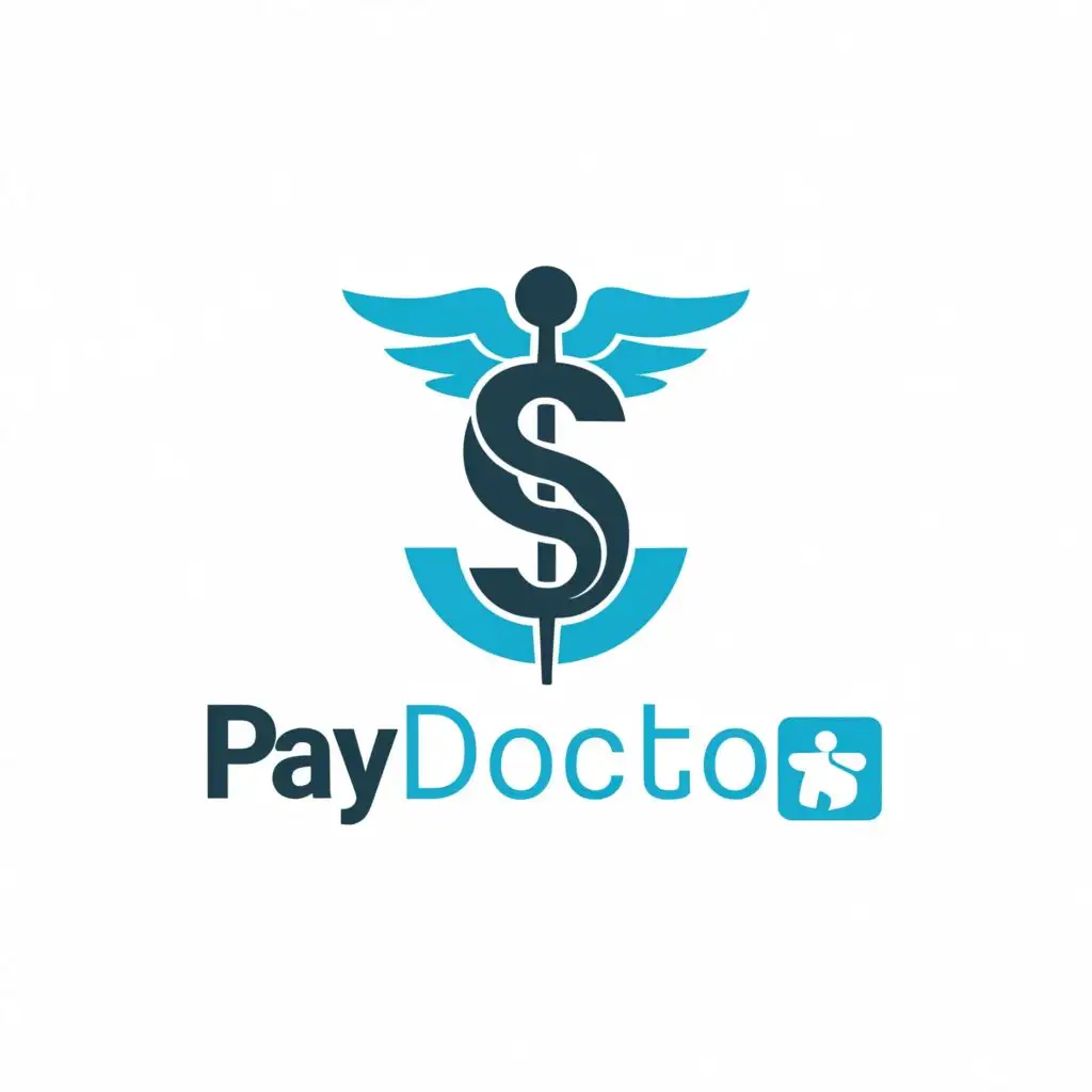 a logo design,with the text "PayDoctor$", main symbol:Medical ePractice Management Service. Simple, clean health admin logo,Minimalistic,clear background