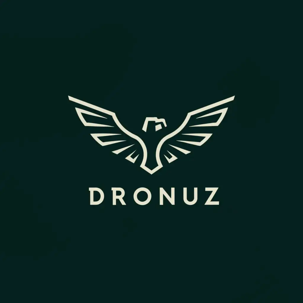 a logo design,with the text "Dronuz", main symbol:bird,Moderate,be used in Travel industry,clear background