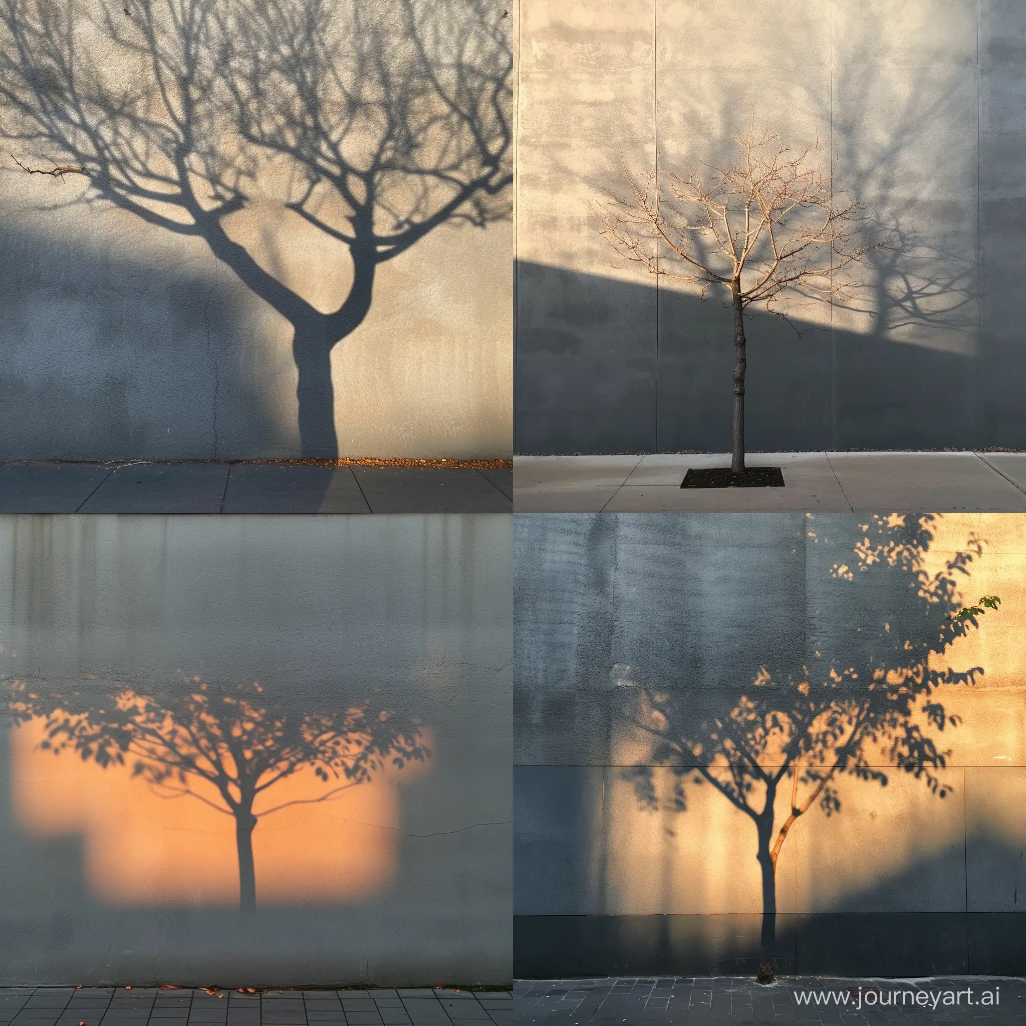 Sunset-Tree-Shadow-Casting-on-Grey-Wall