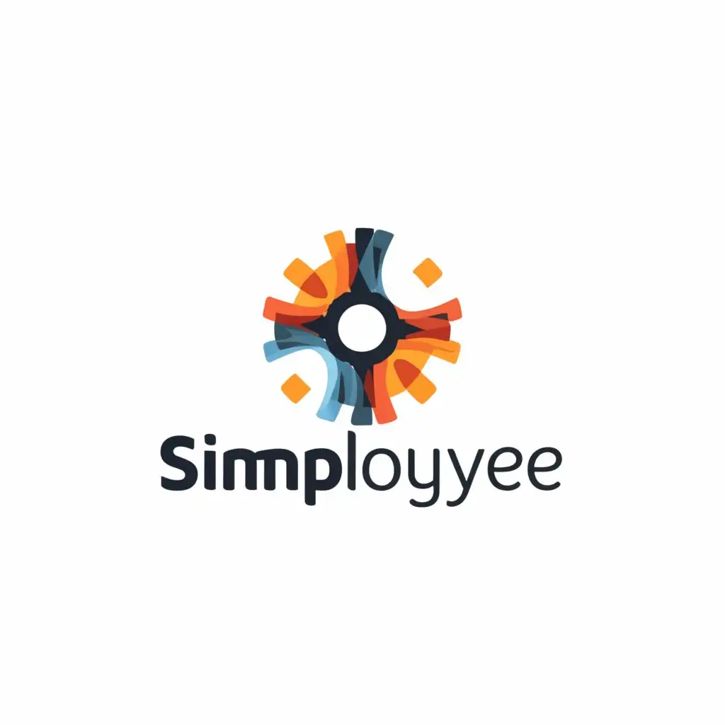 a logo design,with the text "simployee", main symbol:HR system,Minimalistic,clear background