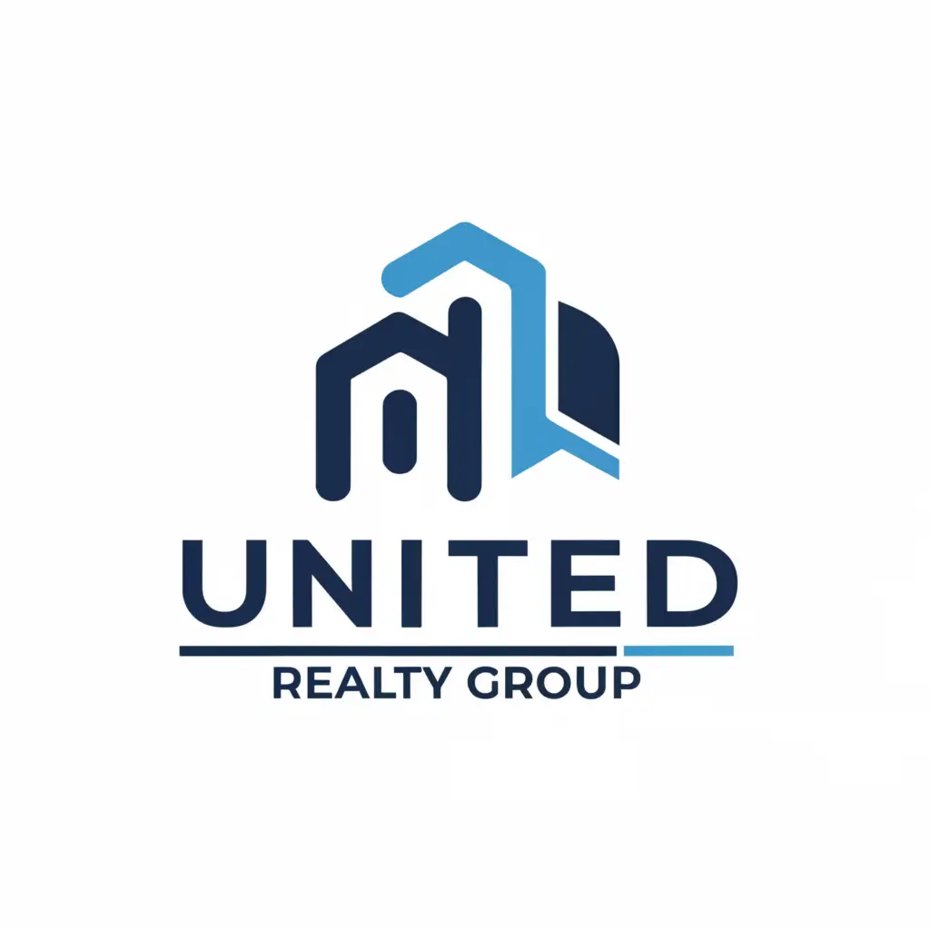 LOGO-Design-For-United-Realty-Group-Modern-House-Symbol-in-Technology-Industry