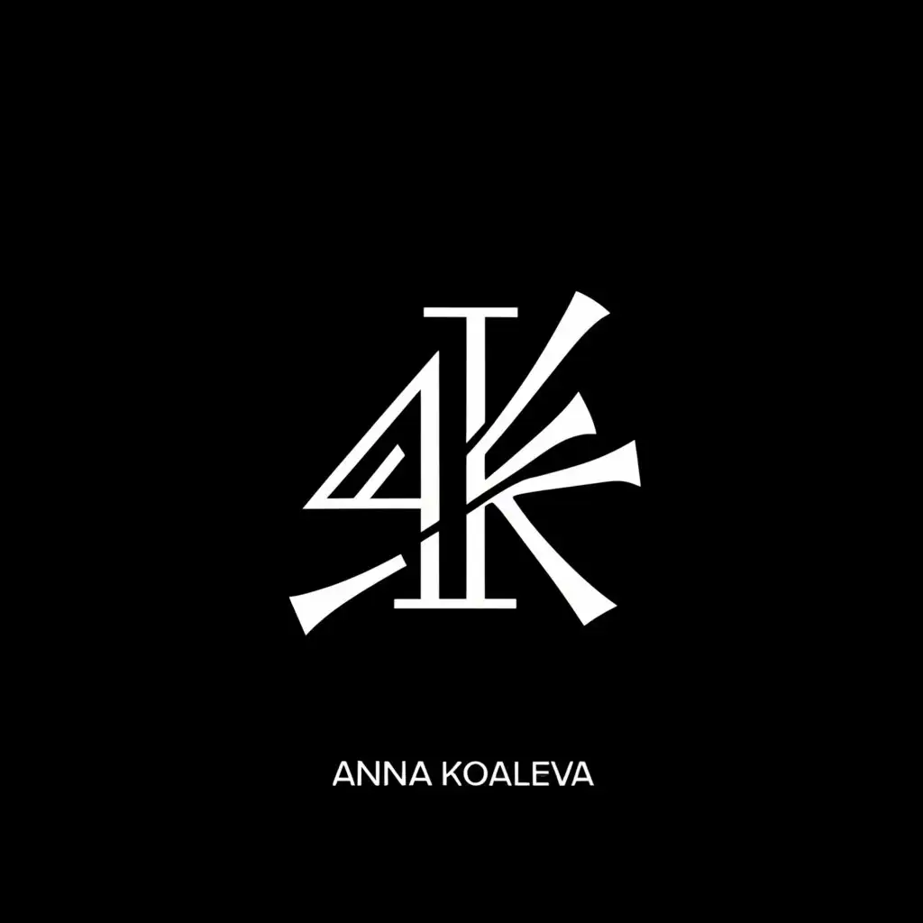 LOGO-Design-for-Chinese-Language-with-Anna-Kovaleva-AK-Symbol-in-Moderate-Style-for-Education-Industry