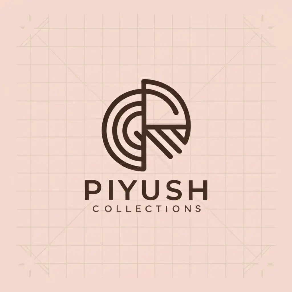 a logo design,with the text "PIYUSH COLLECTIONS", main symbol:PC,Moderate,clear background