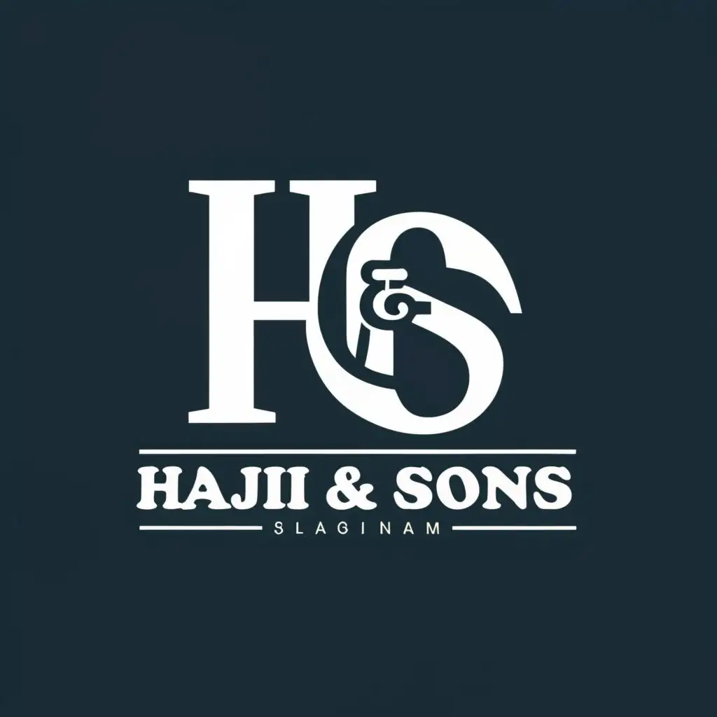 LOGO-Design-for-Haji-and-Sons-Bold-Typography-Emblem-for-Automotive-Industry