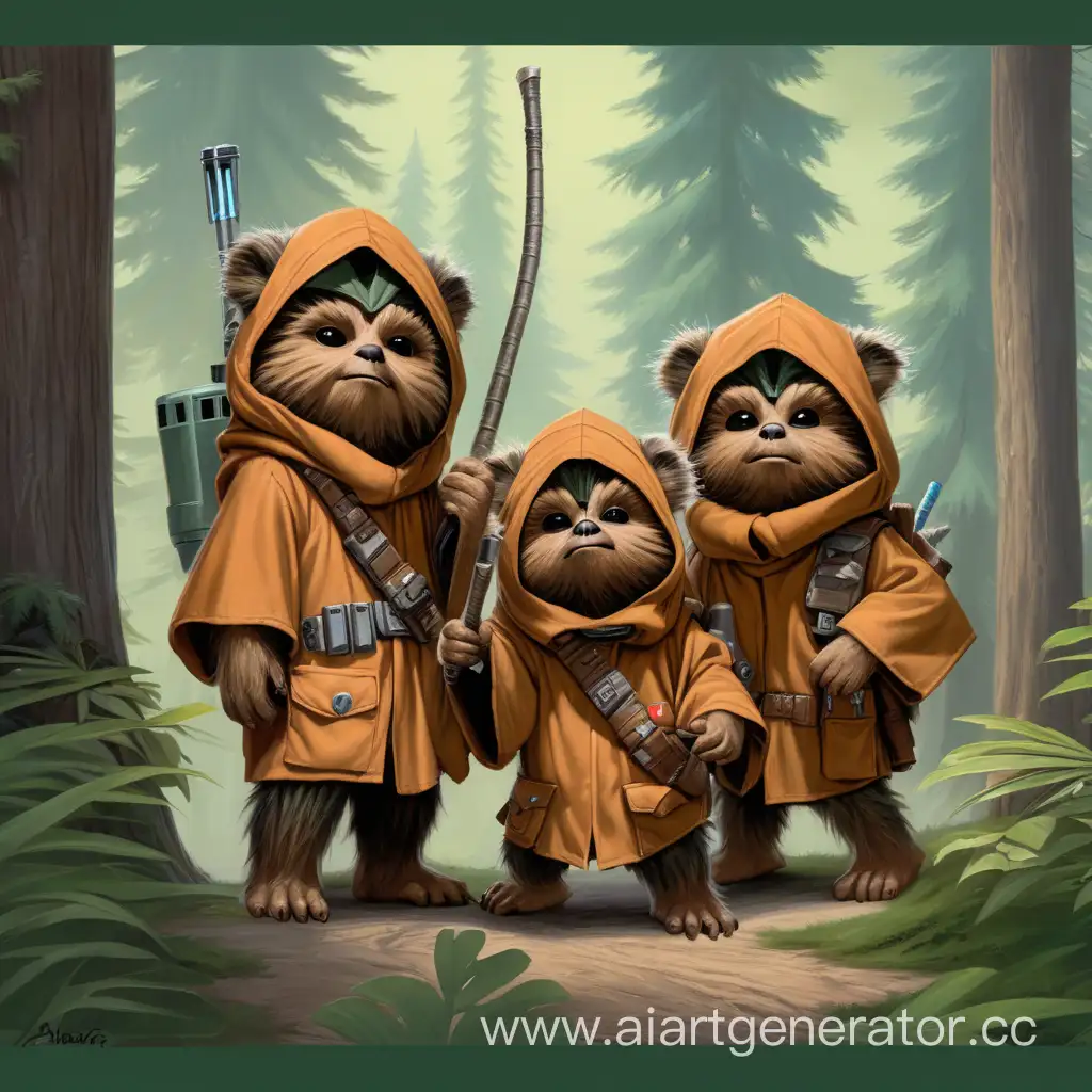 Adorable-Ewoks-in-Enchanting-Forest-Adventure