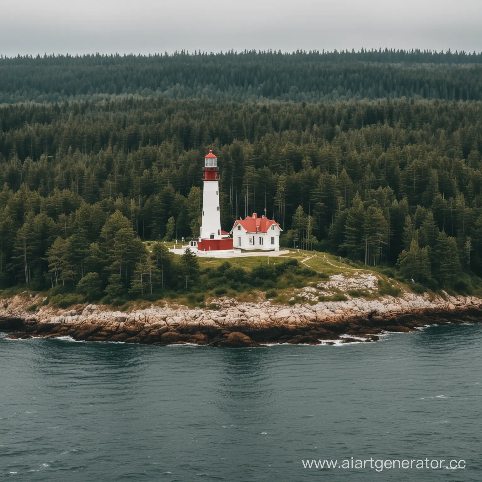 Majestic-Lighthouse-Amidst-Enchanting-Island-Forest