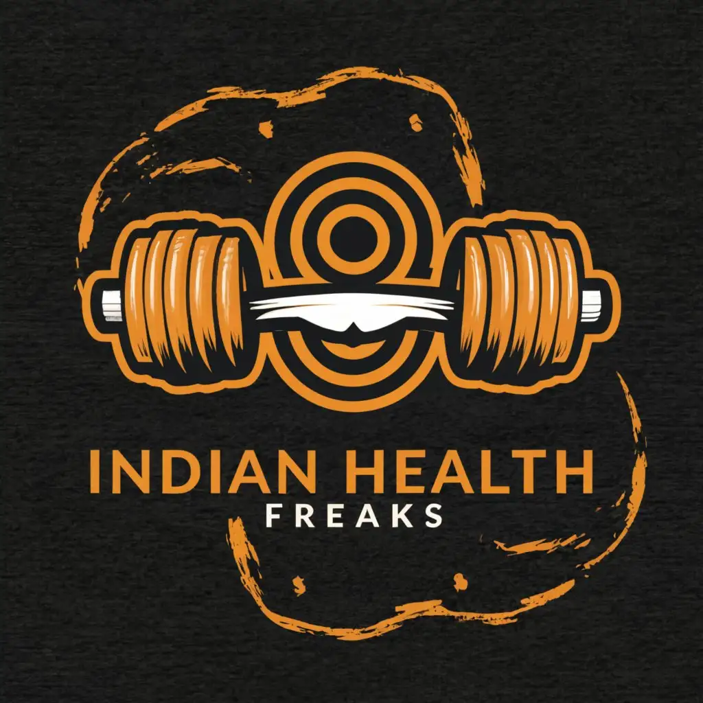 a logo design,with the text "Indian health freaks", main symbol:Fitness,Minimalistic,be used in Sports Fitness industry,clear background
