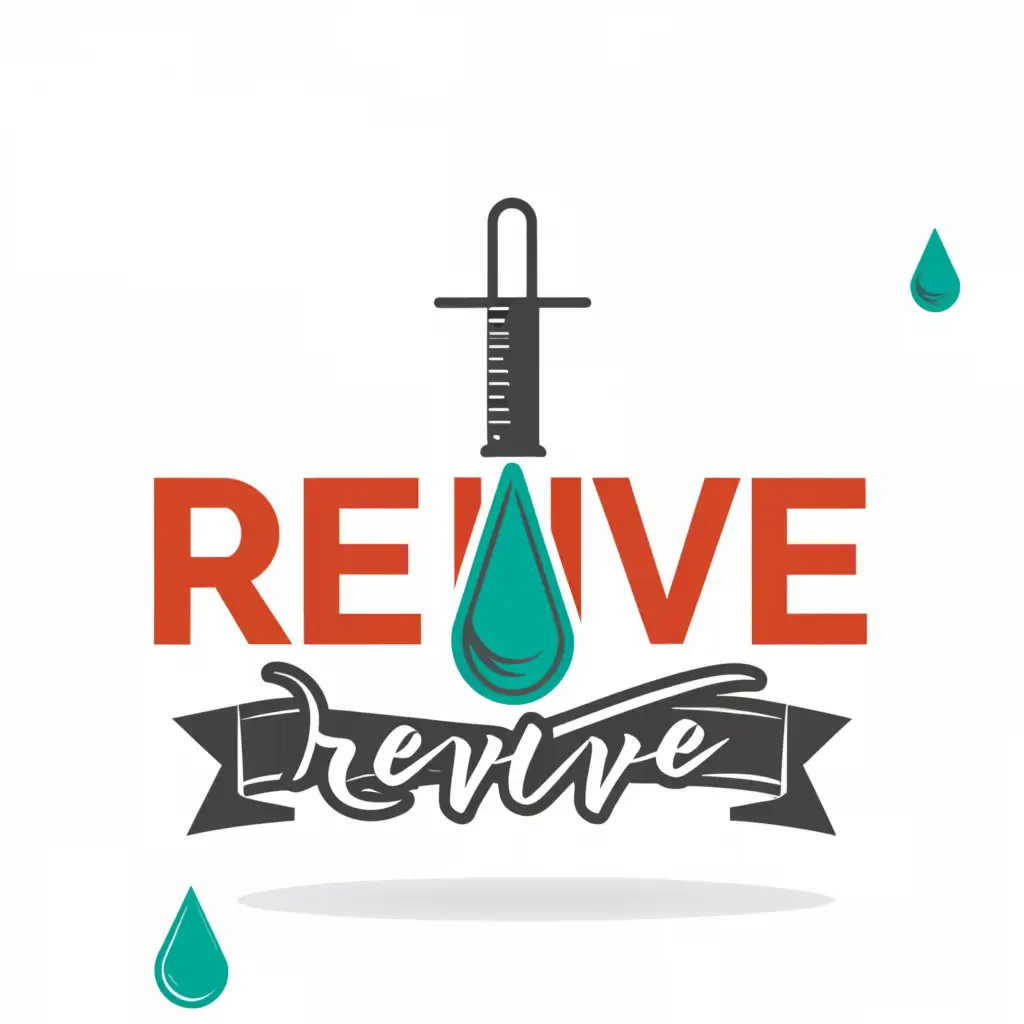 a logo design,with the text "Revive", main symbol:Gain +50 health on any token on board.,complex,clear background
