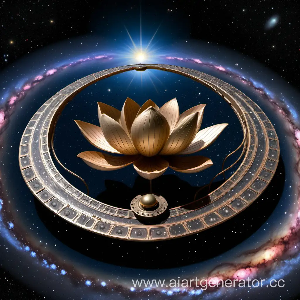 Lotus-Flower-Handdram-Instrument-Against-Andromeda-Galaxy