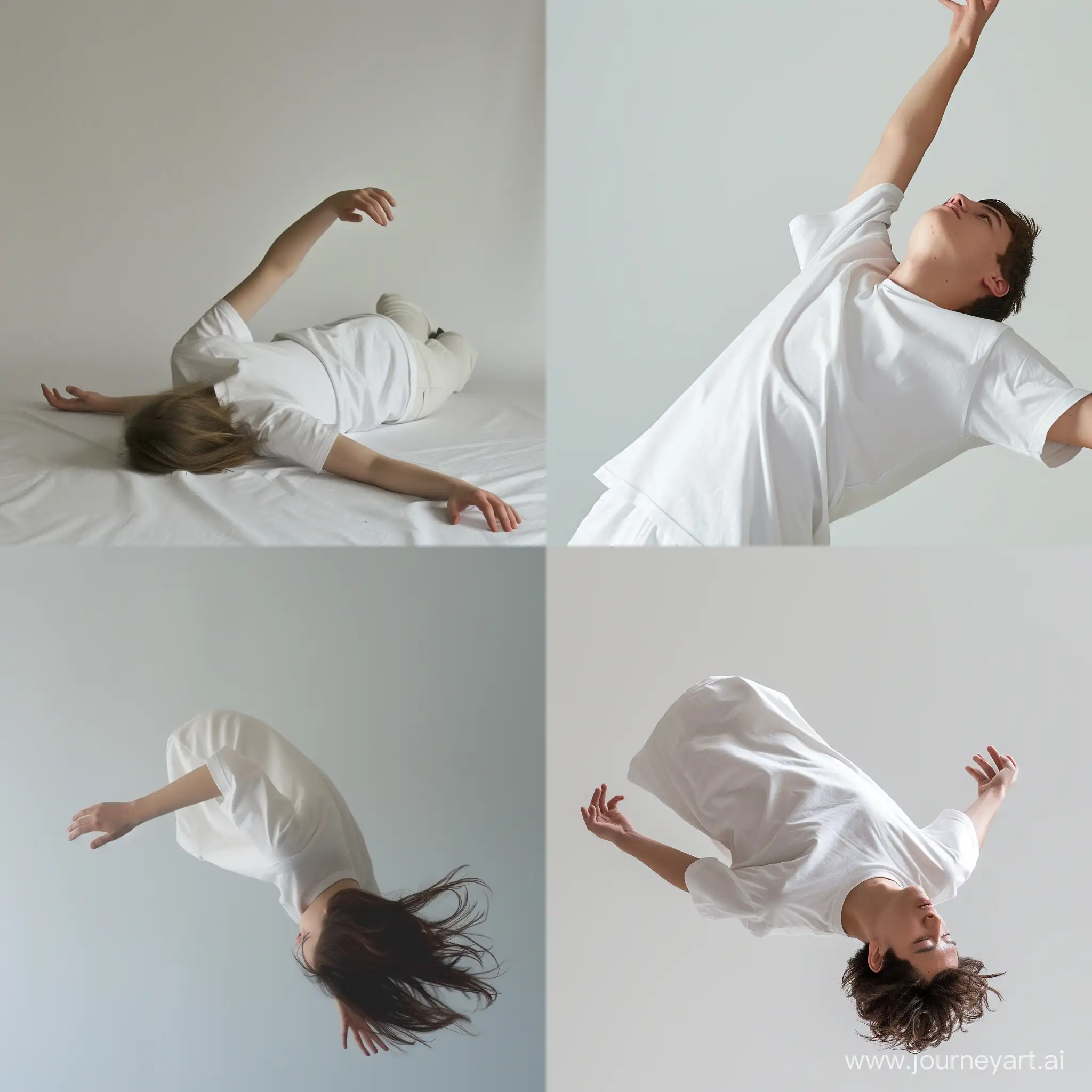 Individual-in-White-TShirt-Experiencing-Gravity