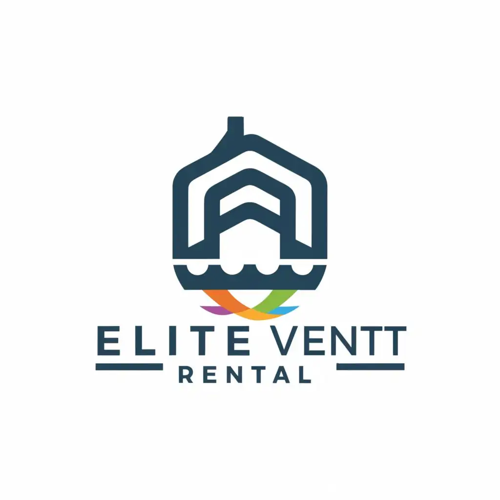 a logo design,with the text "Elite Event Rental", main symbol:Inflatable house,Moderate,be used in Events industry,clear background