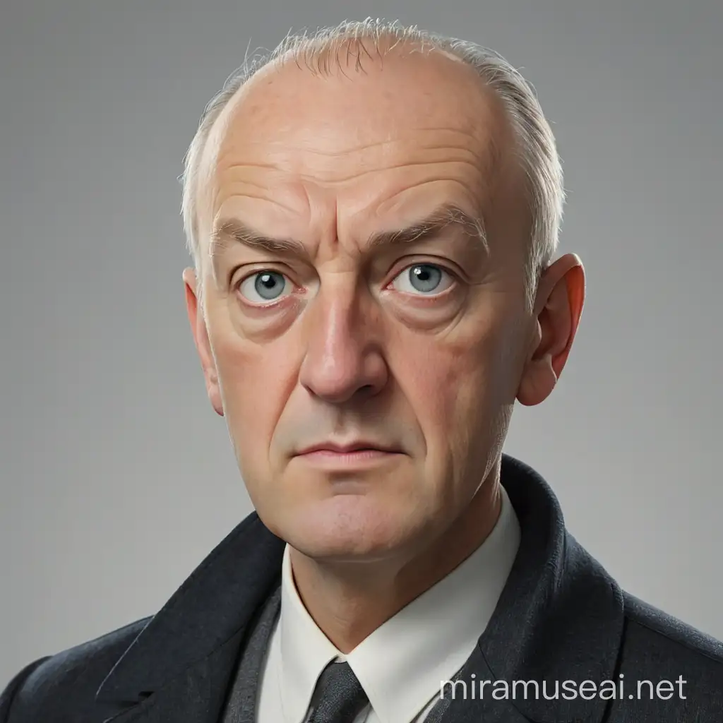 Vladimir Dmitrievich Nabokov. without background. in full height. style realism, 3d-animation.