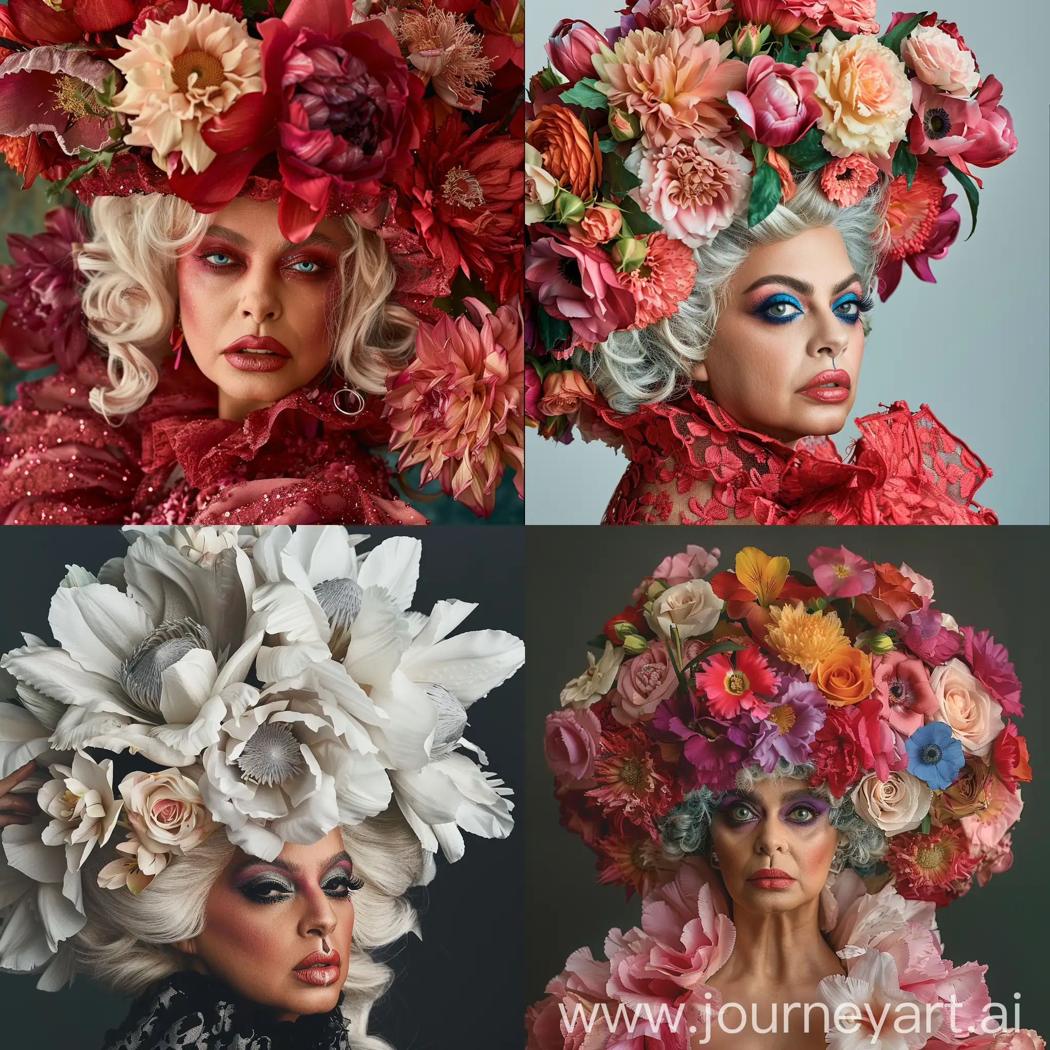 Lady-Gaga-Floral-Fashion-Magazine-Photoshoot
