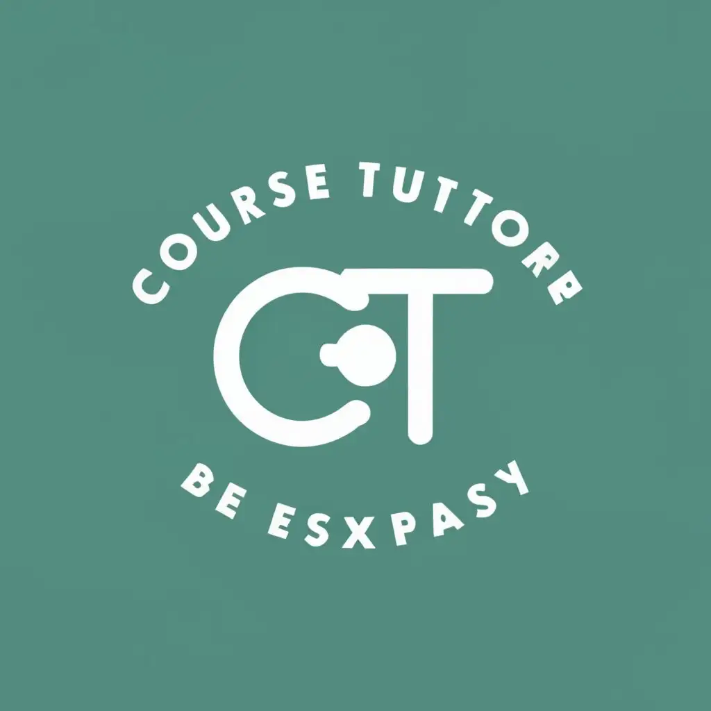 logo, CT, with the text "Course Tutor", typography, be used in Education industry