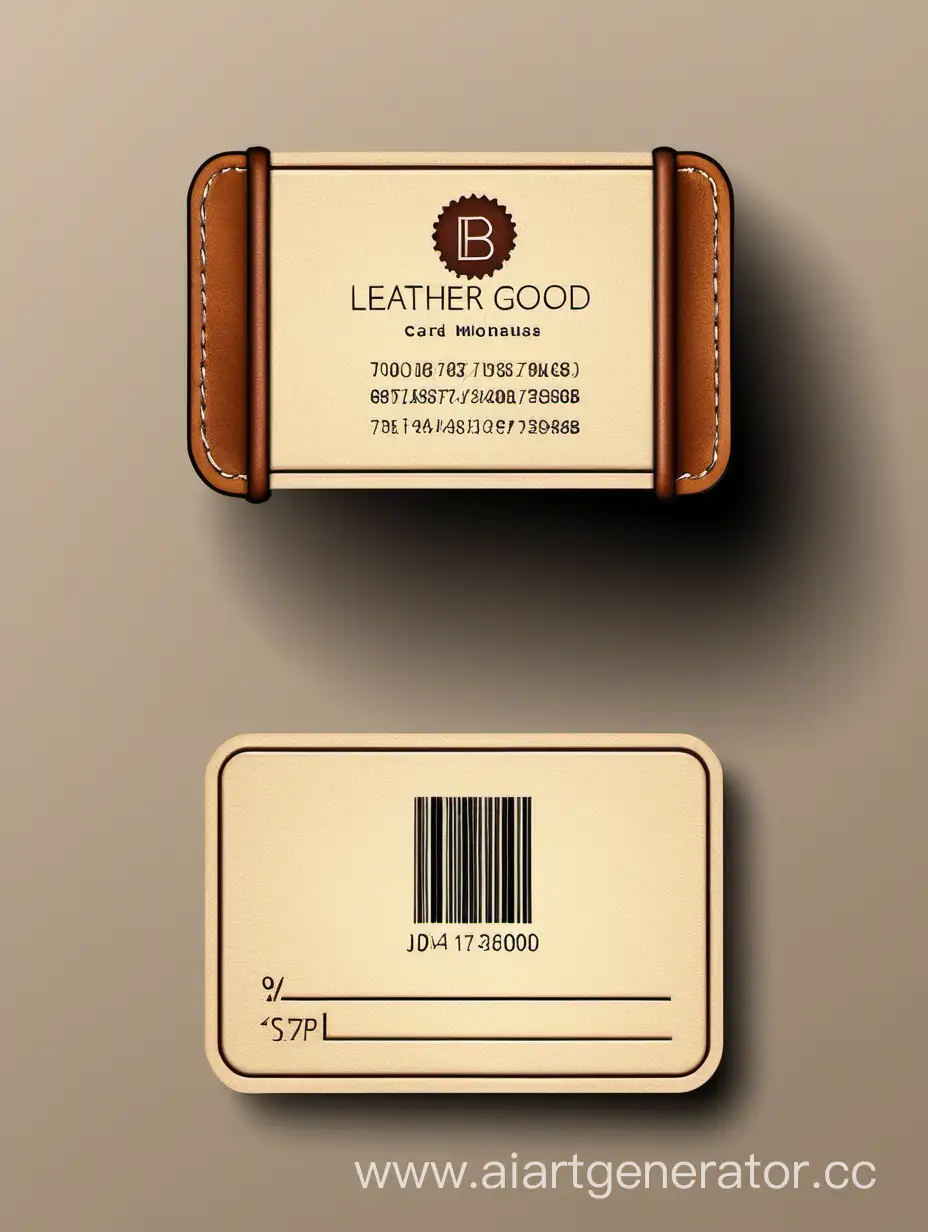 Leather-Goods-Business-Card-with-Seam-Frame-and-Barcode-Space