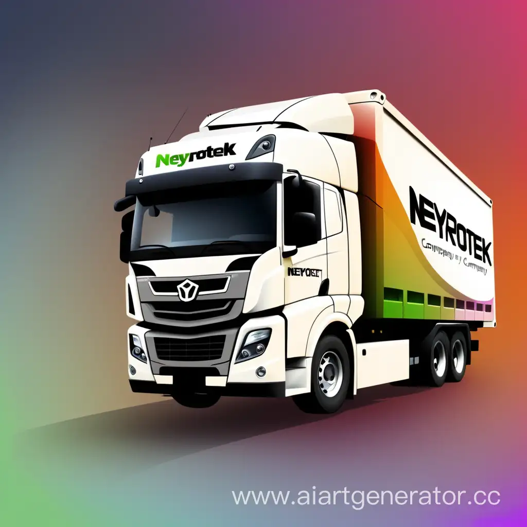 Combine the company Neyrotek logo, the logo should be on the background of the gradient