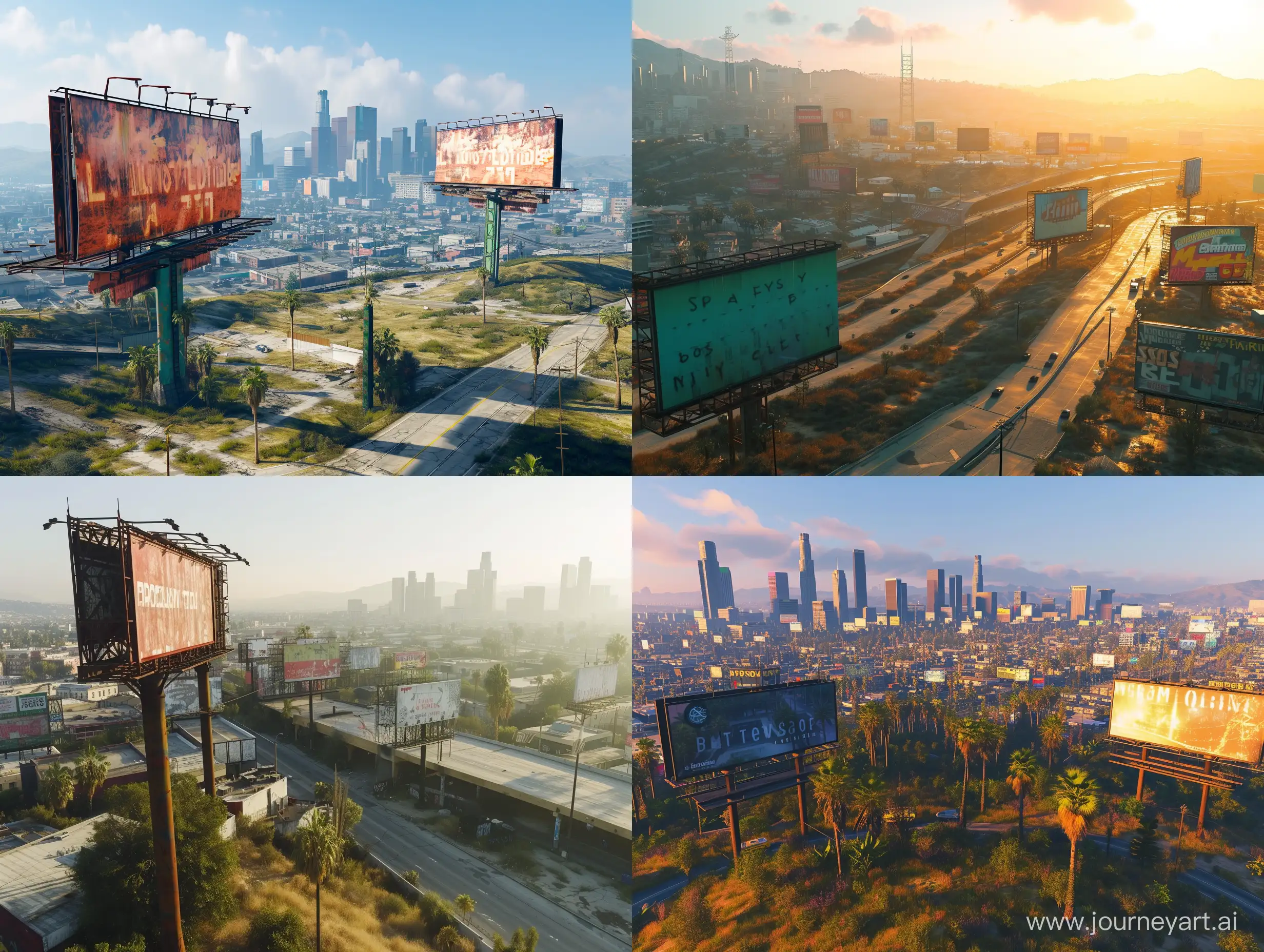 a bustling large Procedural angeles city, the photo is bathed in natural lighting, relaxing day time setting, creative architectures, drone view, skyline, vivid, billboards, environment, style raw,
