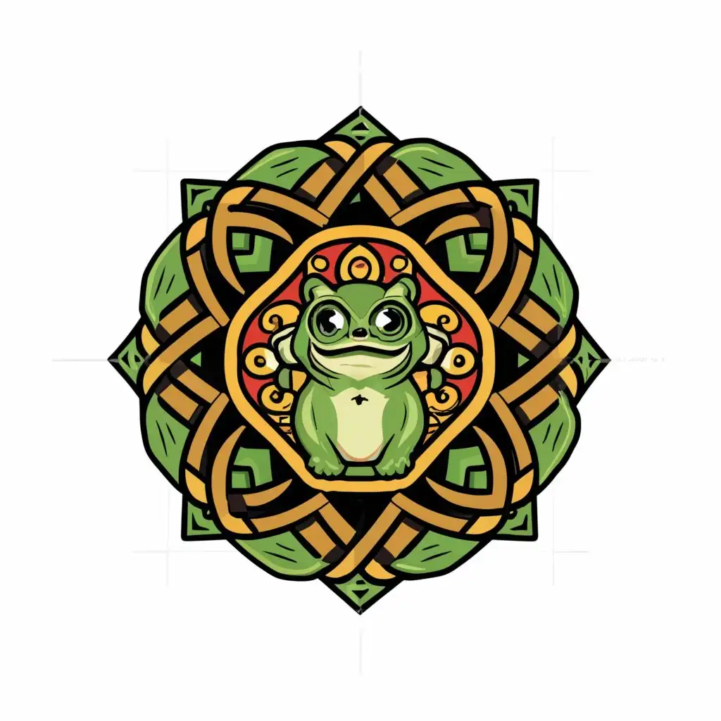 LOGO-Design-for-OnlyBUYZ-Pepe-Frog-and-Shiba-Inu-Mascots-on-a-Clear-Background-with-a-Complex-Style